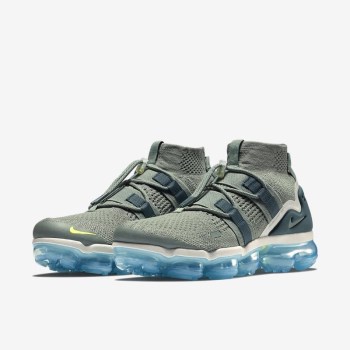 Nike Air VaporMax Flyknit Utility - Férfi Utcai Cipő - Zöld/Szürke/Türkiz